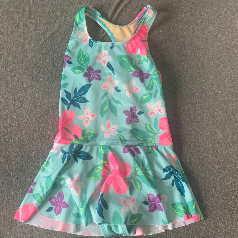 Floral Kids Swim Dress